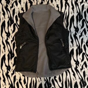 Black and Gray Reversible Vest